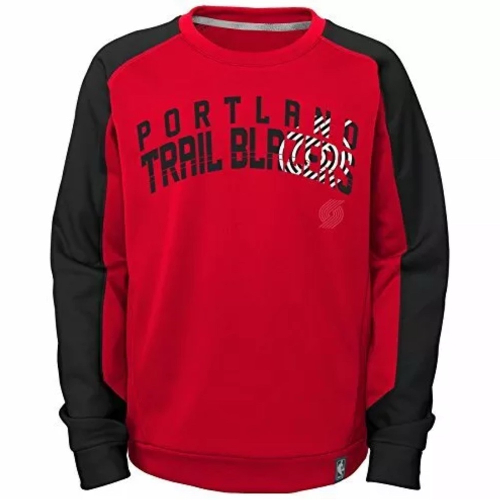 NWT [Outerstuff] Portland Trailblazers NBA Crewneck Sweatshirt Kids Sz M (5-6)